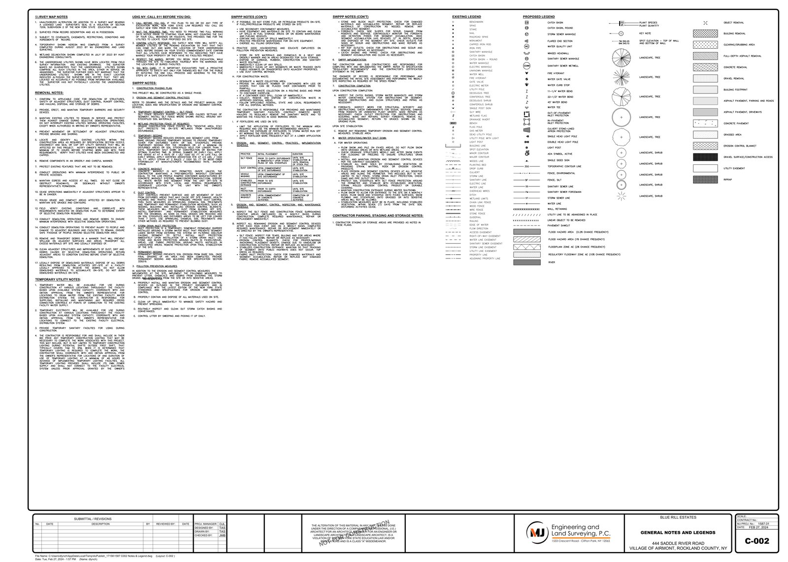 Blue Rill site plan sheet