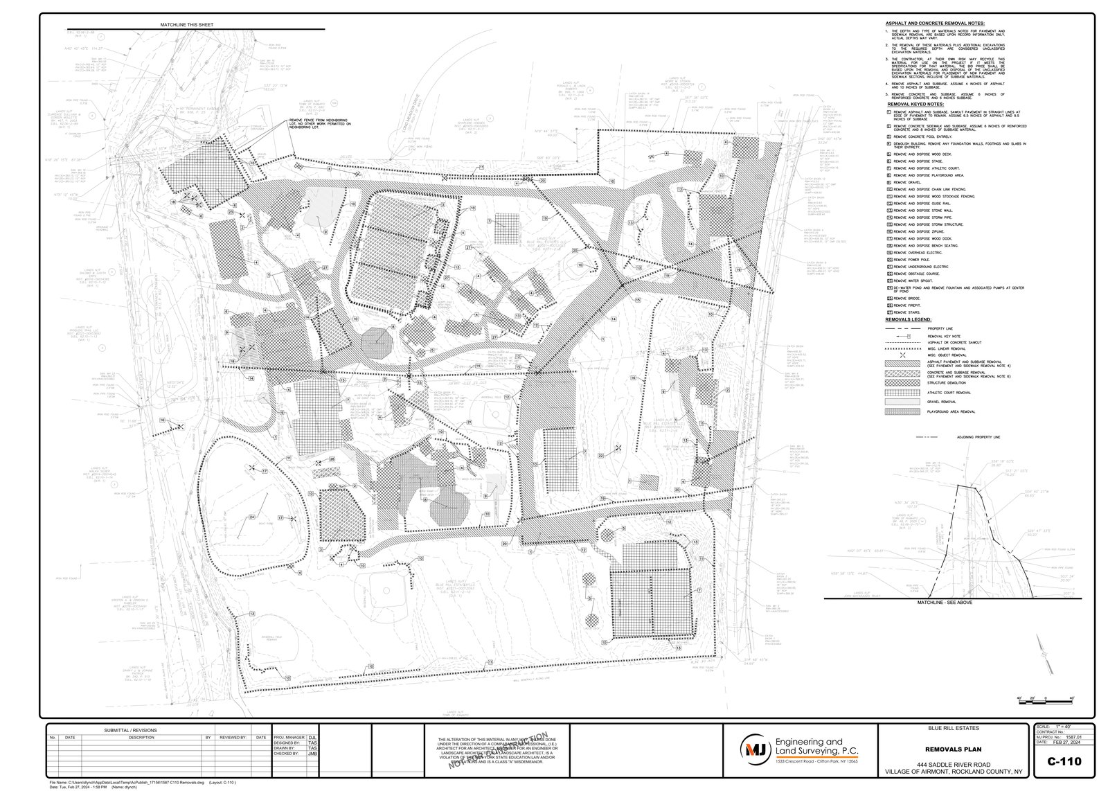 Blue Rill site plan sheet